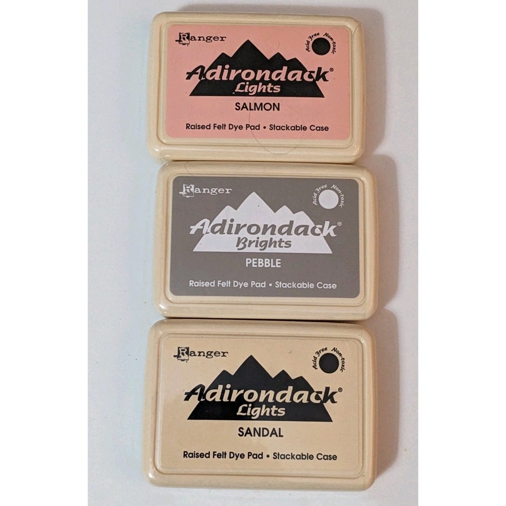 10 Ranger Adirondack Re-inker Bottles Ink Large 1oz & 10 Dye Pads READ - Picture 4 of 6